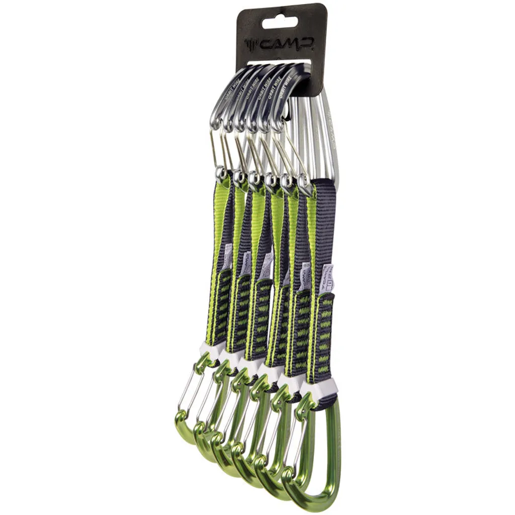 Pack Escalade 6 Dégaines CAMP ORBIT WIRE 18cm pour Falaises et Voies