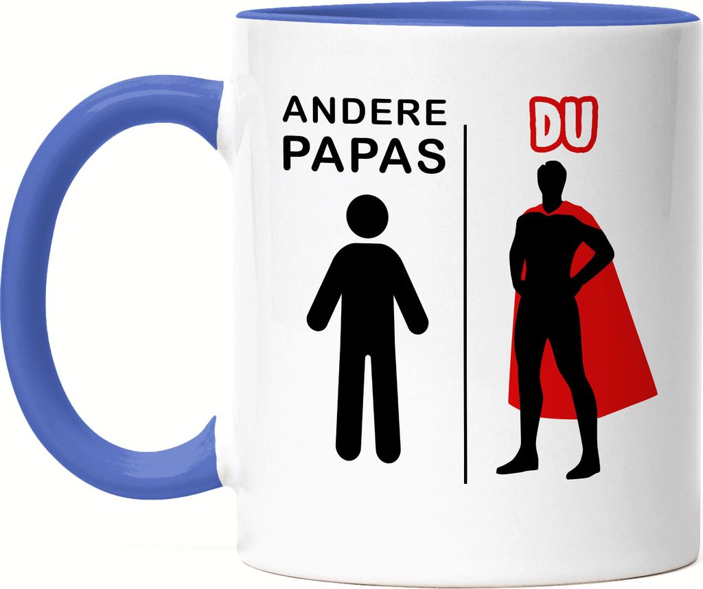 Andere Papas Du Tasse Blau Vatertagsgeschenk Superheld Bester Papa Held Vatertag Geschenkidee