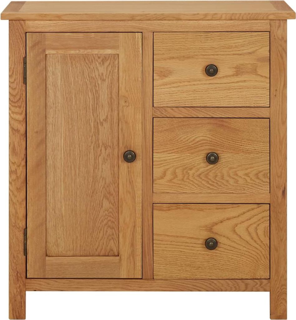 vidaXL Küchenschrank 70x35x75 cm Massivholz Eiche