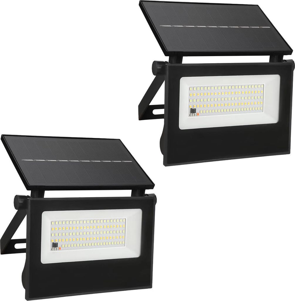 Faziango 2X LED Solar Wandleuchte Strahler Lampen mit Bewegungsmelder Balkon Außen Treppen