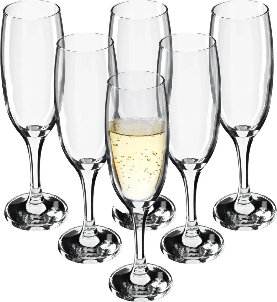 Relsy Set di 6 bicchieri da champagne in vetro metallizzato con vaso, eleganti e colorati, con supporto per vaso, perfetti per champagne, vino, prosecco, feste ed eventi sociali