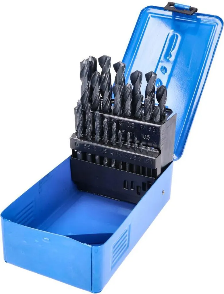 Jeu de forets HSS pour perçage métal 1-13mm, coffret atelier 25 pcs