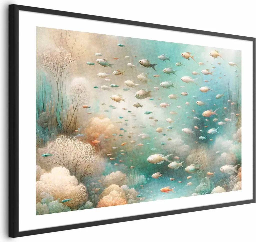 Poster Ocean Beauty 90x60 Cornice Nera - Arredo Relax per la Casa - 1