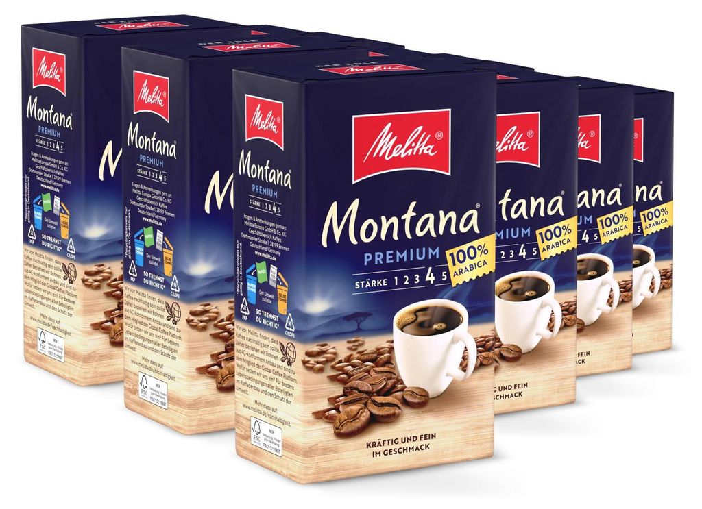 Melitta Montana Premium Filterkaffee gemahlen, für Produktbild 
