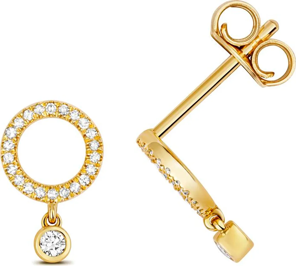 Boucles d'Oreilles Femme en Or et Diamant pour Mariage et Soirée