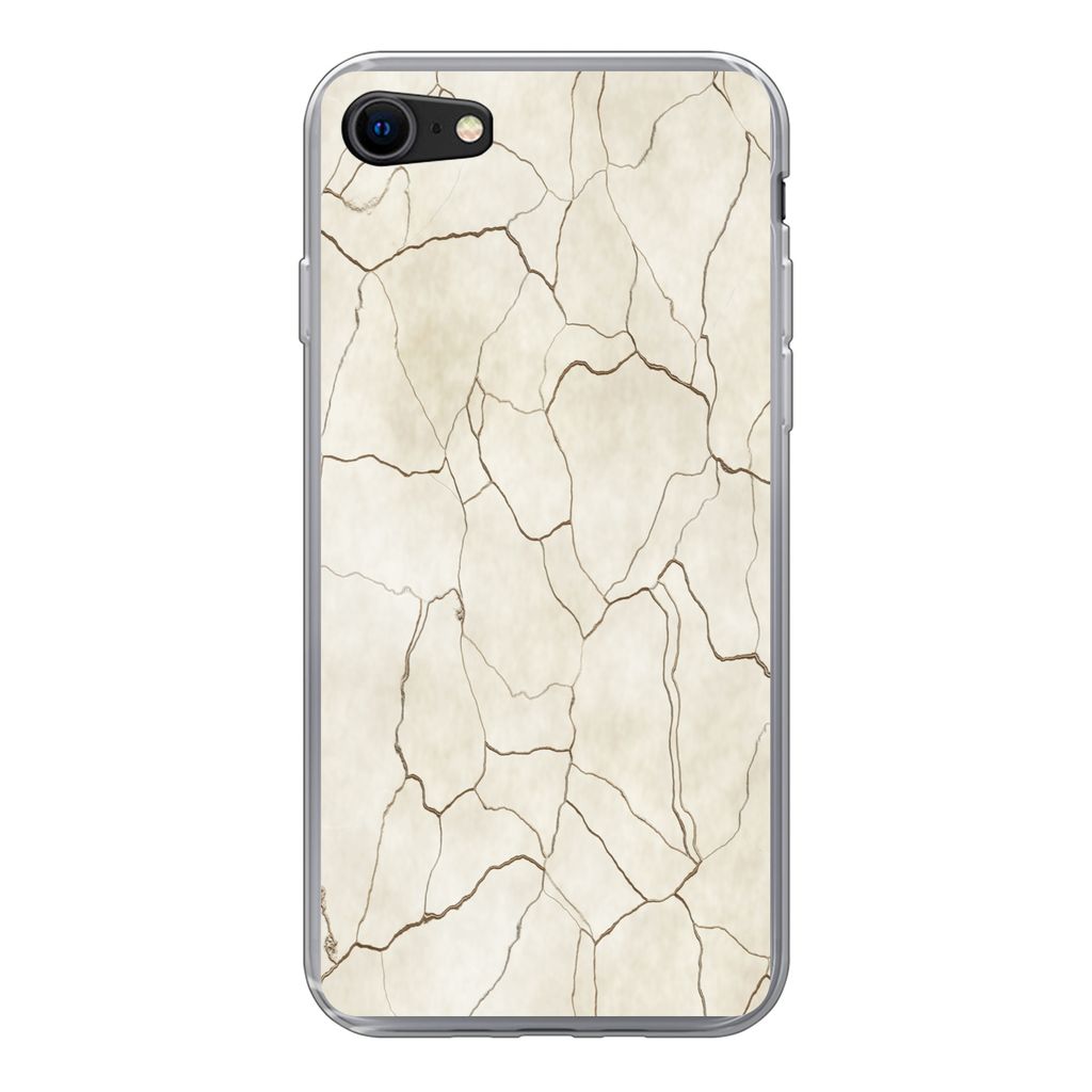 MuchoWow Handyhülle Schutzhülle Hülle für iPhone 8 Marmor - Chic - Muster Silikon Softcase Handy Hülle - Schutzhaube