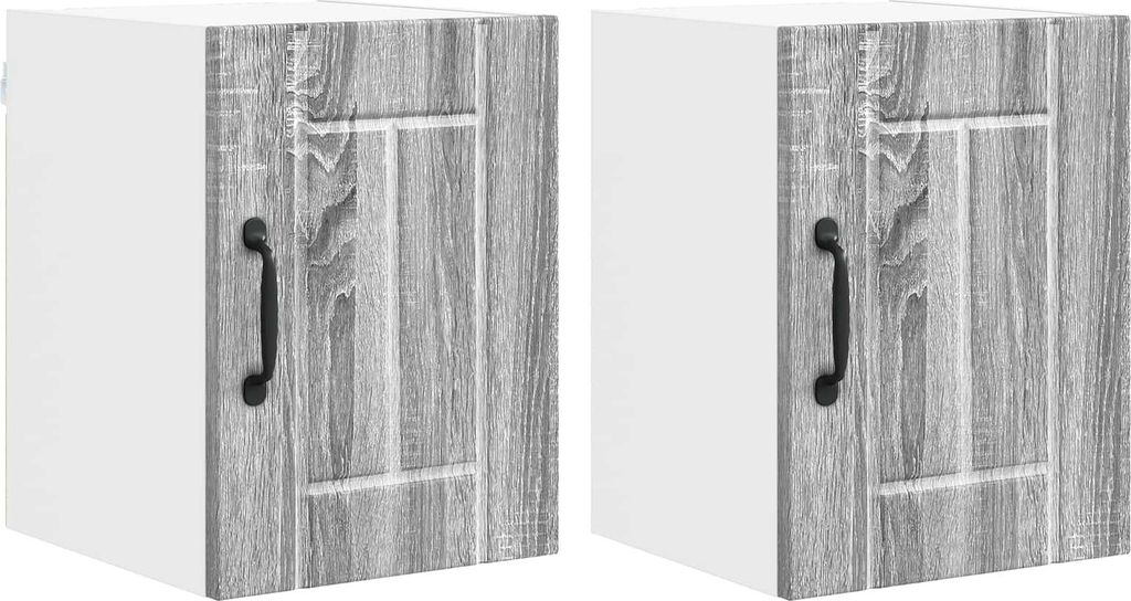 Küchenschrank 2 pcs Graues Sonoma 30 x 31 x 40 cm Holzwerkstoff