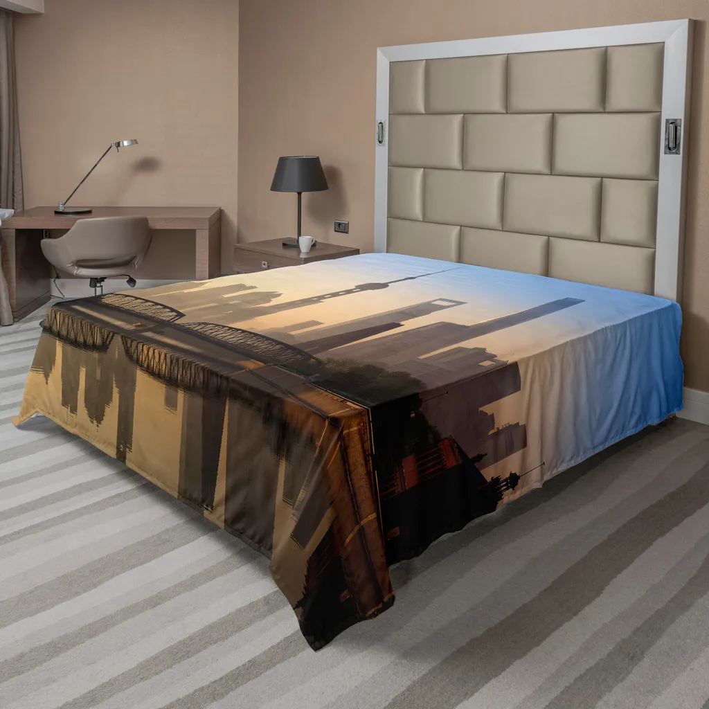 Lenzuolo Decorativo Shanghai Waibaidu ABAKUHAUS 266x260 Blu Marrone