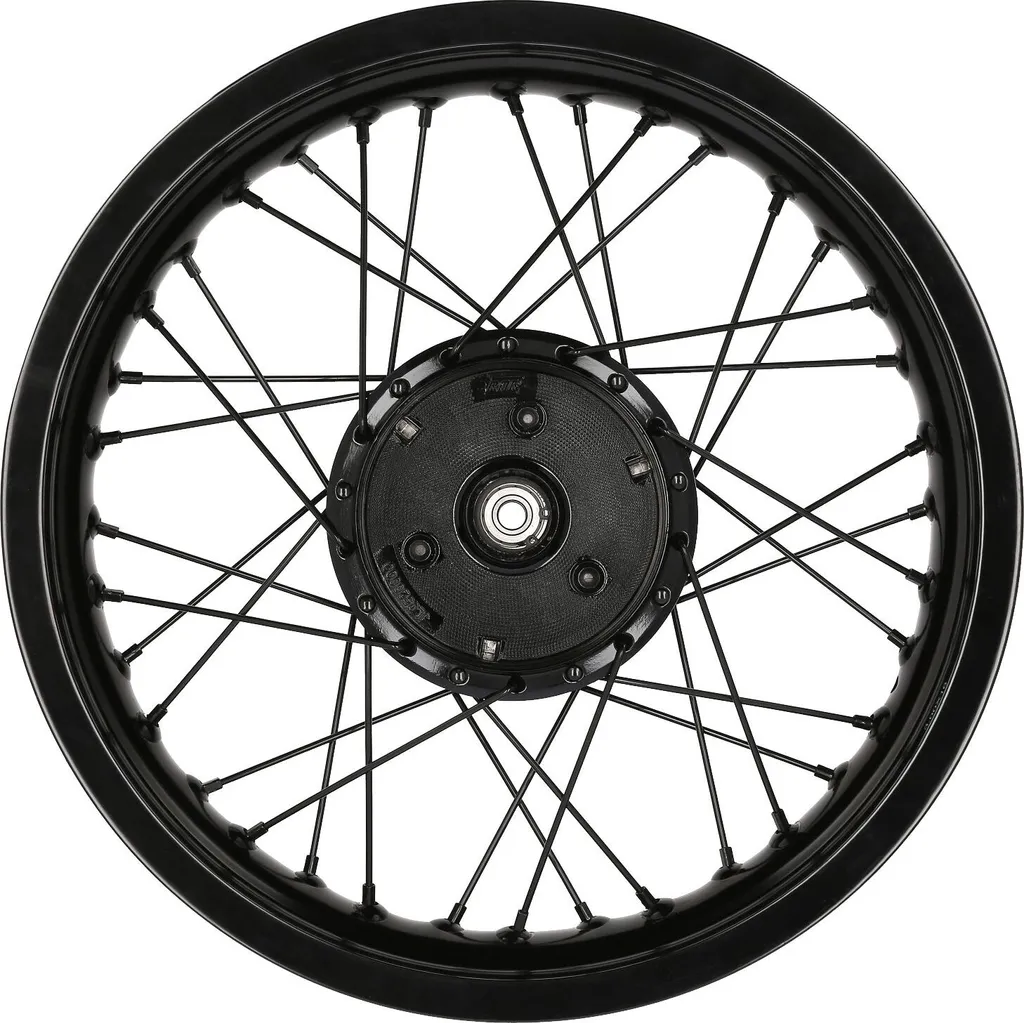 Jeu de 2 roues à rayons noir 3.00x16 pour mobylette Simson - 4