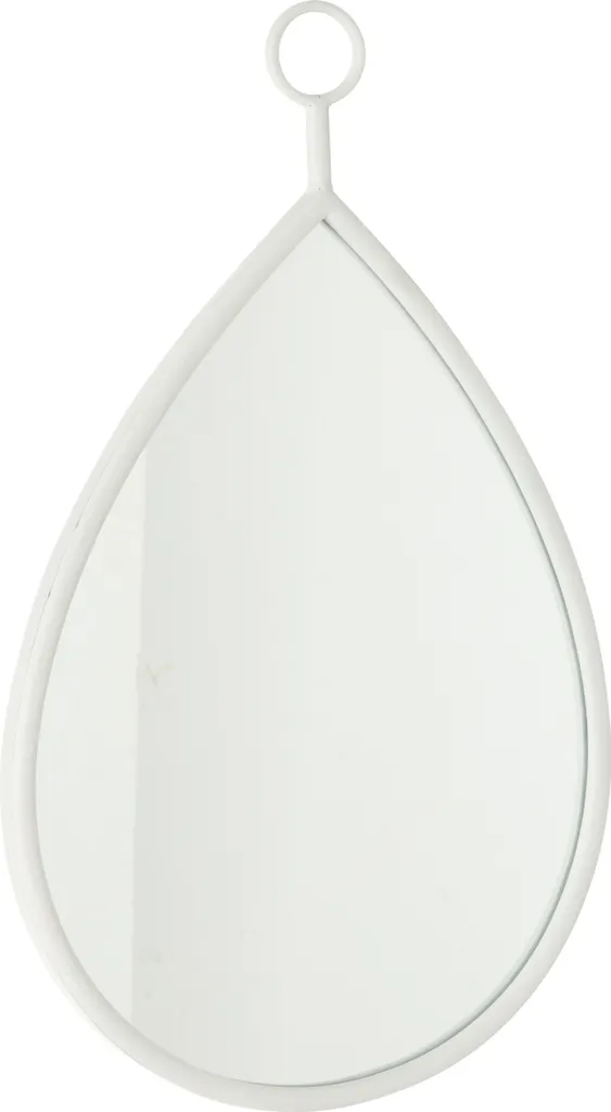 Miroir à suspendre blanc Drop J-Line - Finition MDF blanc haute qualité