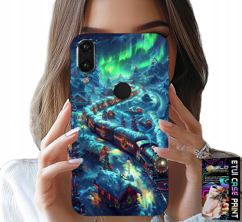 Hülle Für Xiaomi Note 7 - Zug, Weihnachtsexpress Designs + Glas