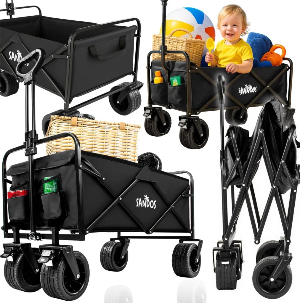 Remorque de Transport pour Vacances et Plage - Chariot Pliant 100kg
