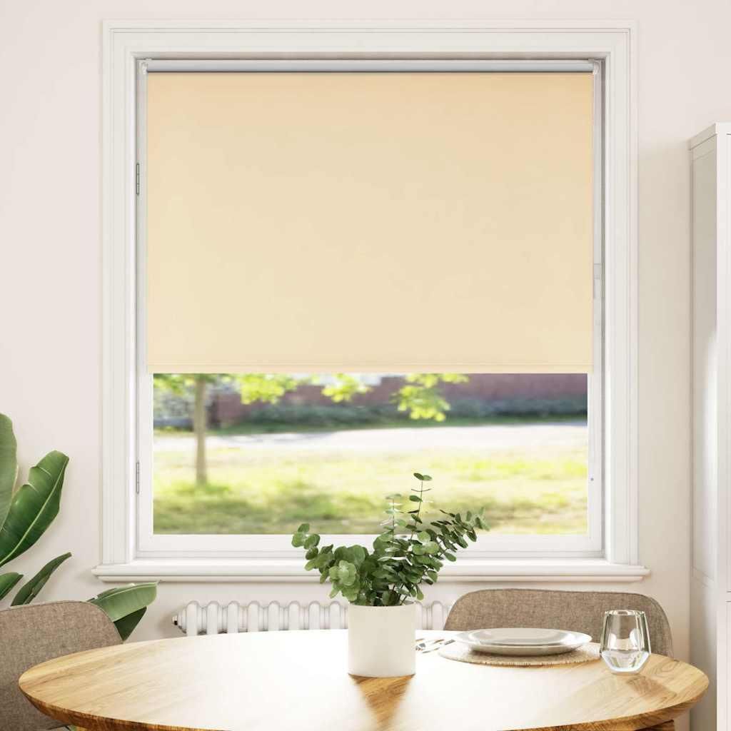 vidaXL Verdunkelungsrollo Beige 100x130cm Stoffbreite 95,7cm Polyester