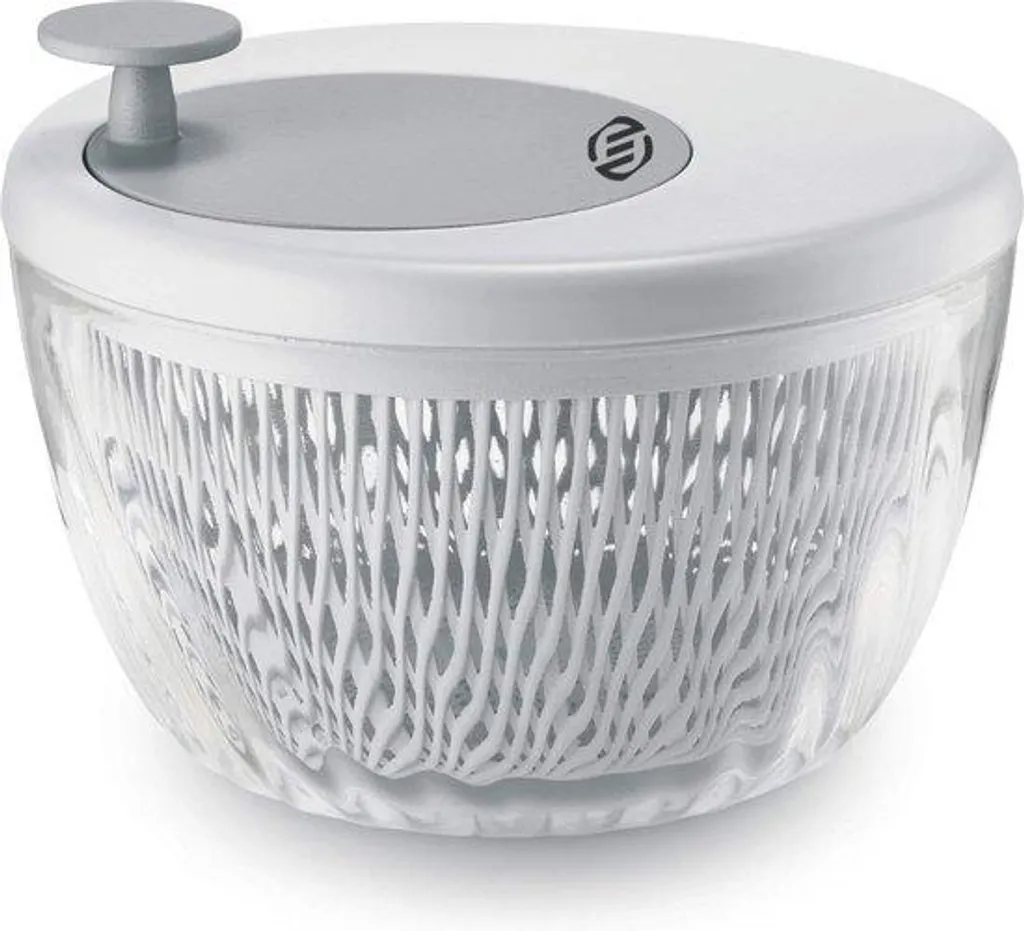 Essoreuse à salade en acier inoxydable argentée anti-gaspillage 5L