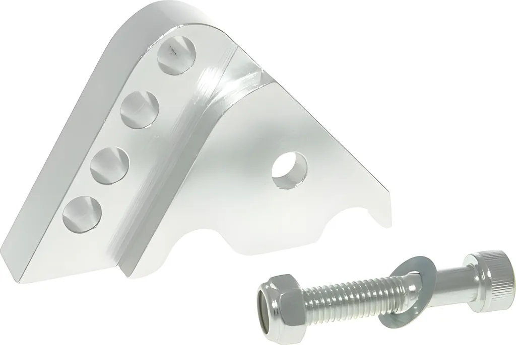 Kit rehausse suspension alu CNC 4 trous argent pour moteur Minarelli
