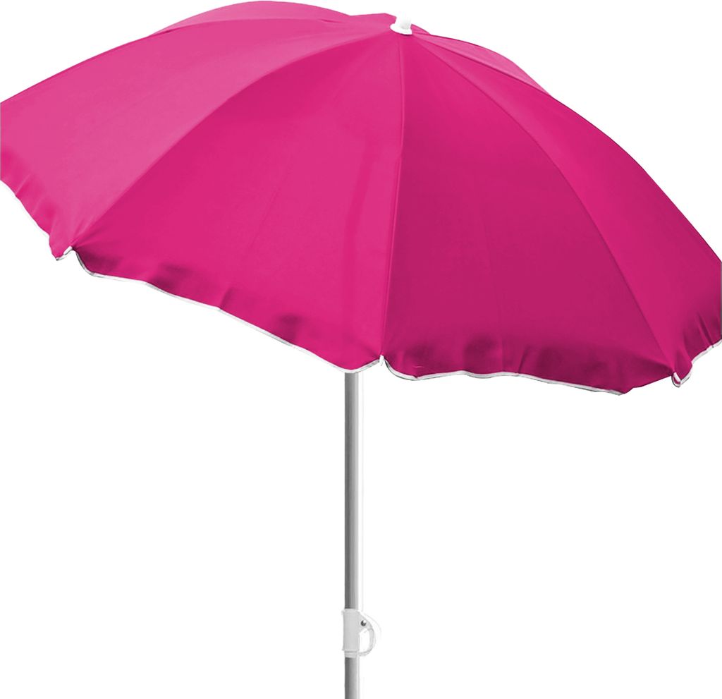 Sonnenschirm Strandschirm rund Ø1,80m Polyester knickbar UV Produktbild 