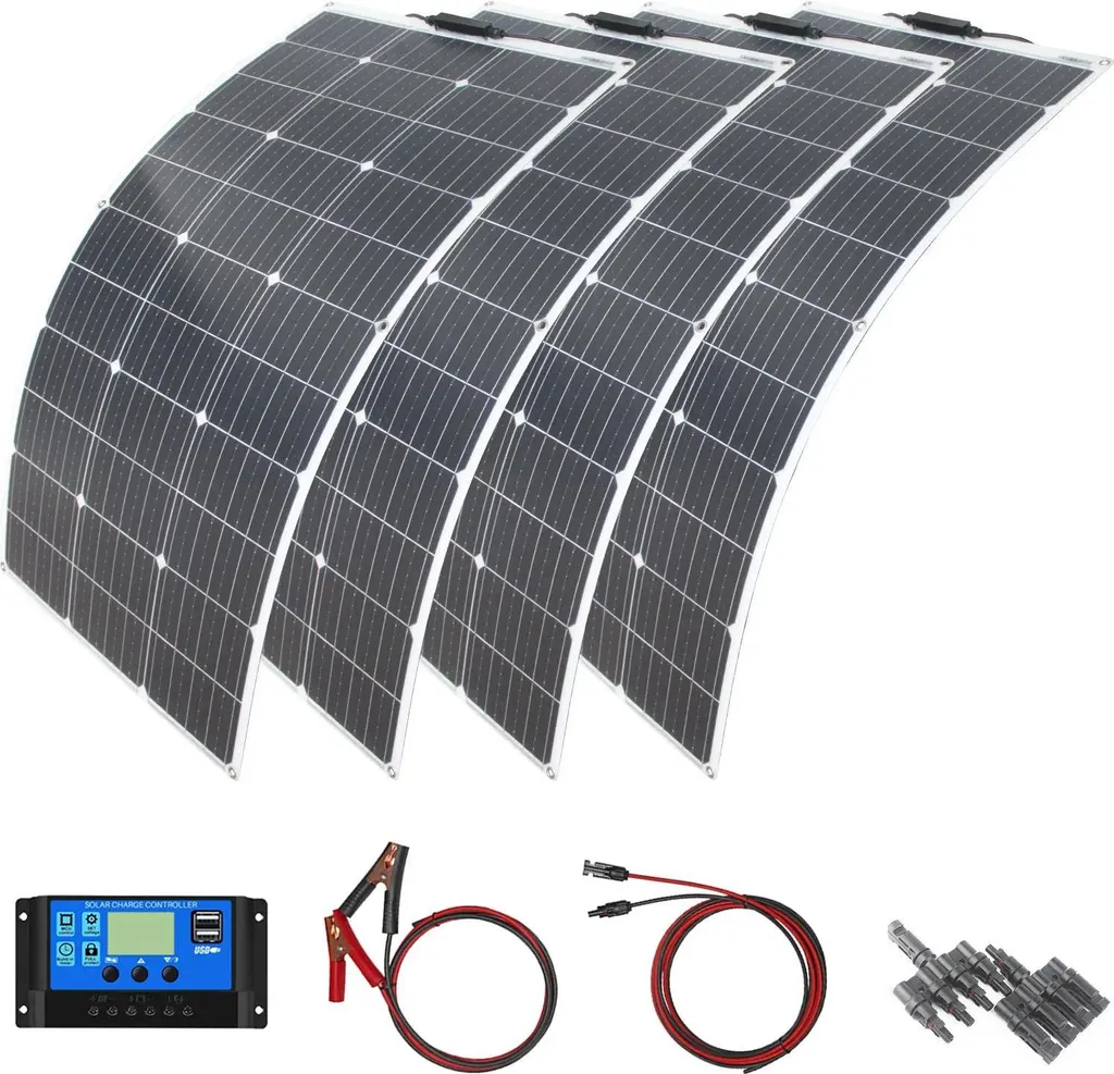 Kit solaire 400W flexible pour autonomie en camping-car, van et nautisme