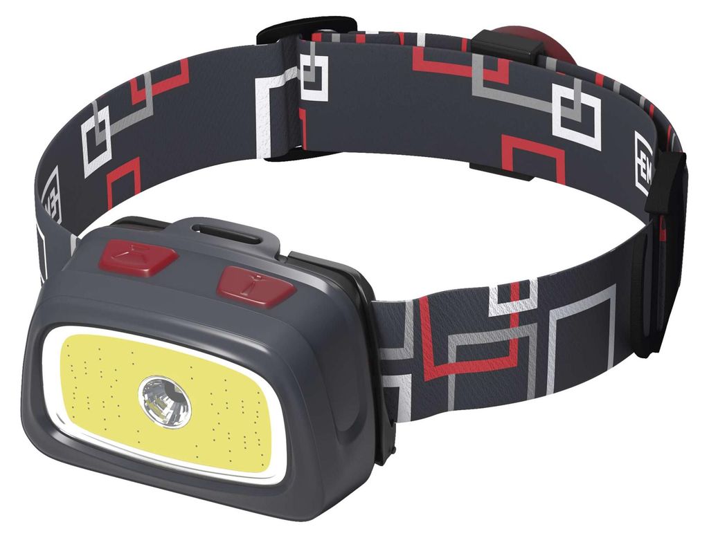 CREE LED + COB LED čelovka P3531, 330 lm, 65 m, 3x AAA