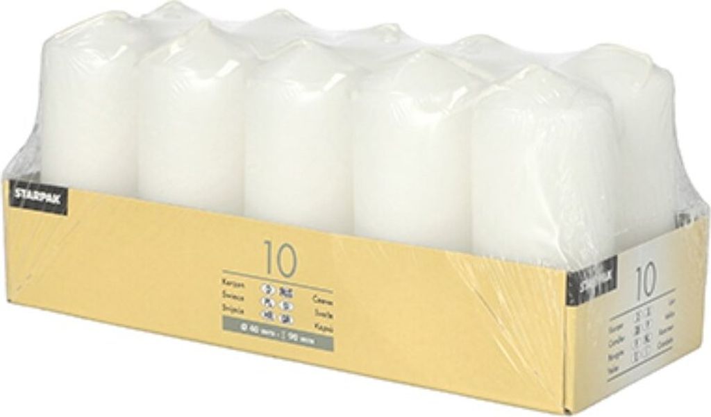 10 sloupkových svíček Ø 40 mm - 90 mm bílá Obrázek produktu 7