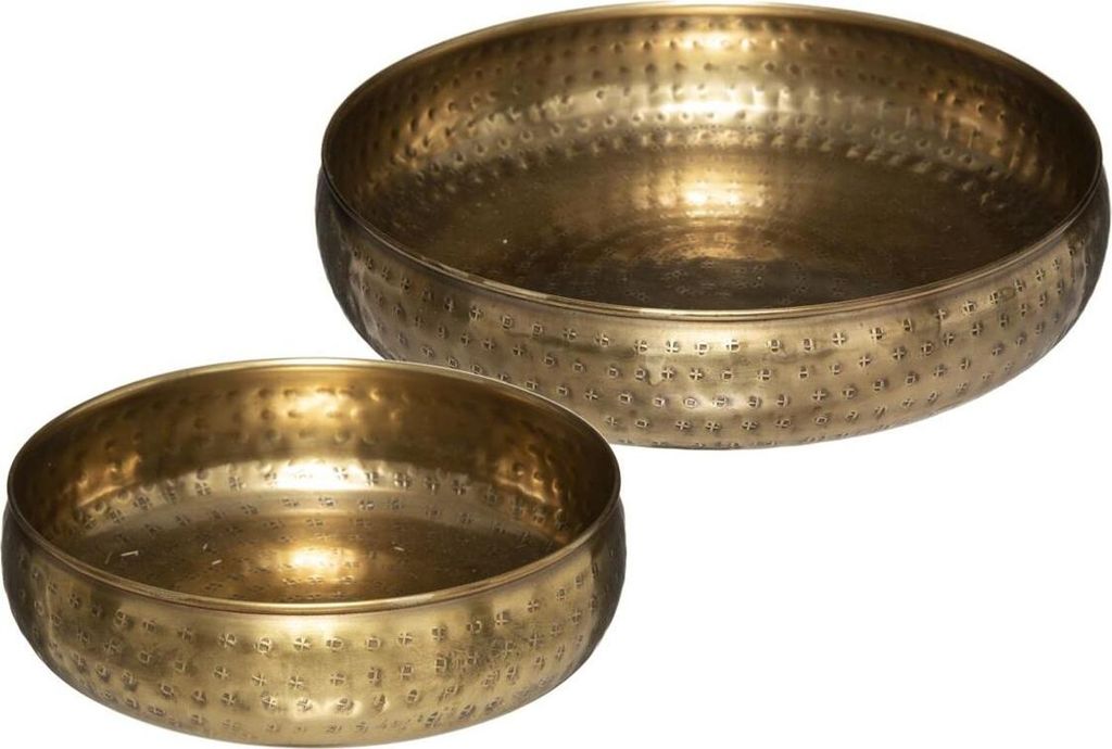Set aus 2 Schalen "Oasis" - Metall - vergoldet - Atmosphera Immagine del prodotto 