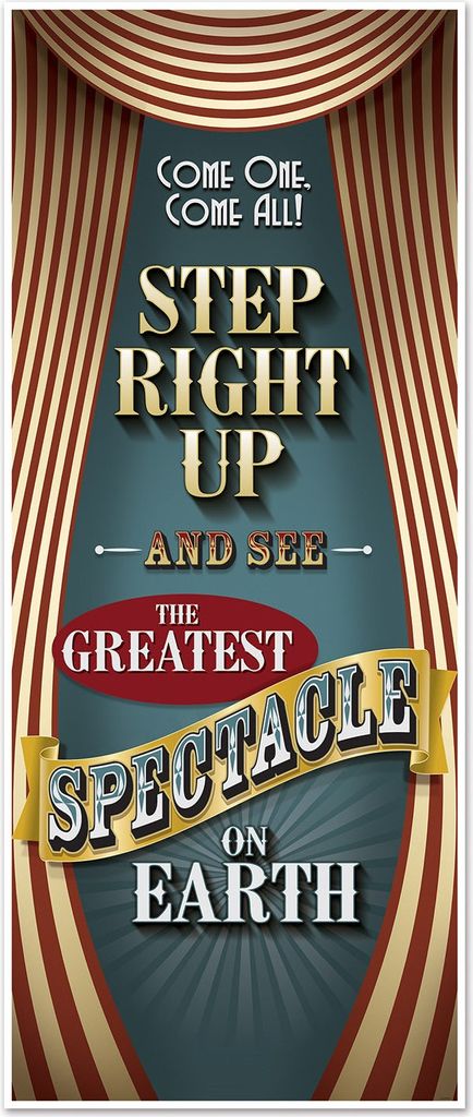 Türdekoration Vintage Zirkus 76 x 182 cm - Einheitsgröße