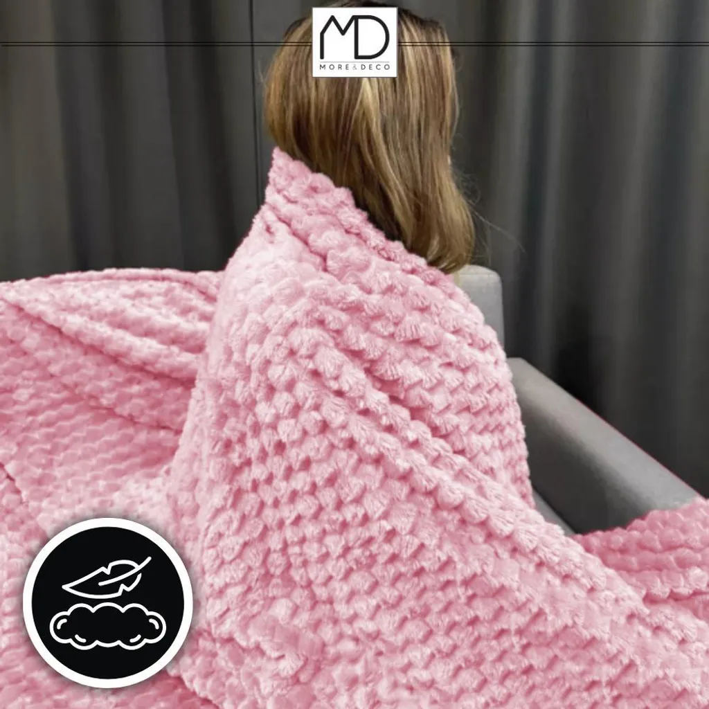 Coperta Rosa Lavabile 160x200 - Pratica, Bella e Super Morbida - 12