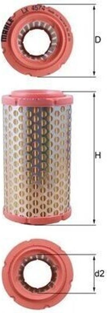 Luftfilter MAHLE LX 4574 für FIAT 500 Limousine Filtereinsatz