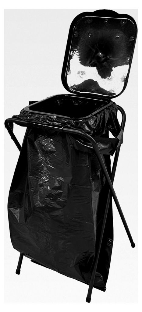 Sackhalter für Recycling Select Single - geeignet für Abstellraum oder Garage - stabiler Halter für Müllsäcke - praktischer Kunststoffdeckel -...