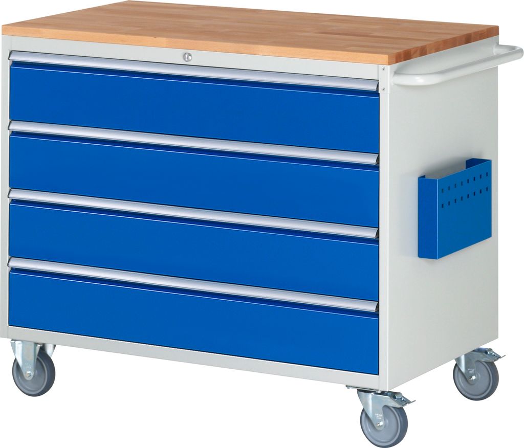 RAU Montagewagen 1145x650x975mm 4xSchub-TA Top 25mm l.gr/e.bl