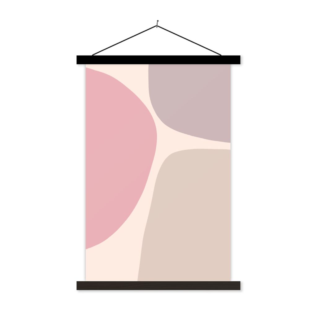 MuchoWow Textilposter Gestaltung - Pastell - Minimalismus 40x60 cm mit schwarzem Rahmen - Wanddekorationen