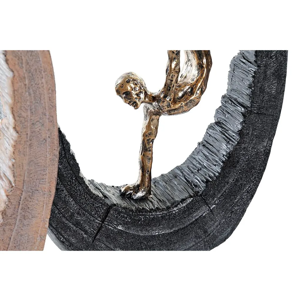 Statue décorative design bicolore noir et doré DKD Home Decor - 2 unités - 3