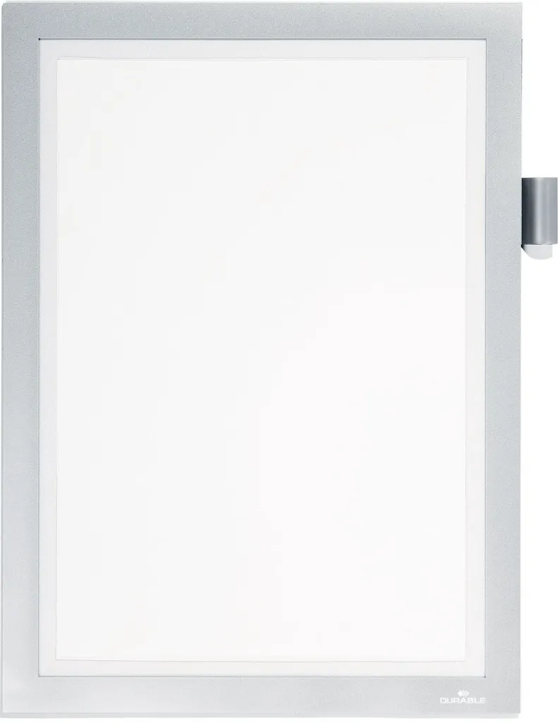 Cadre d'Information Magnétique A4 Argenté - Support de Note Durable (x10)