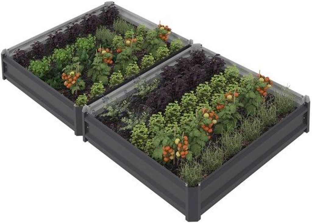 90 x 90 cm silbergraue metallenen Gartentische: Set aus 2 – hochwertige Qualität – nachhaltiges Material – stilvolles Design – geeignet f...