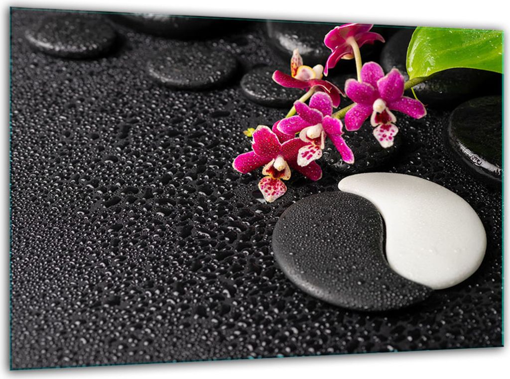 Glas Herdabdeckplatten Schneidebrett Universal 30x22cm Steine