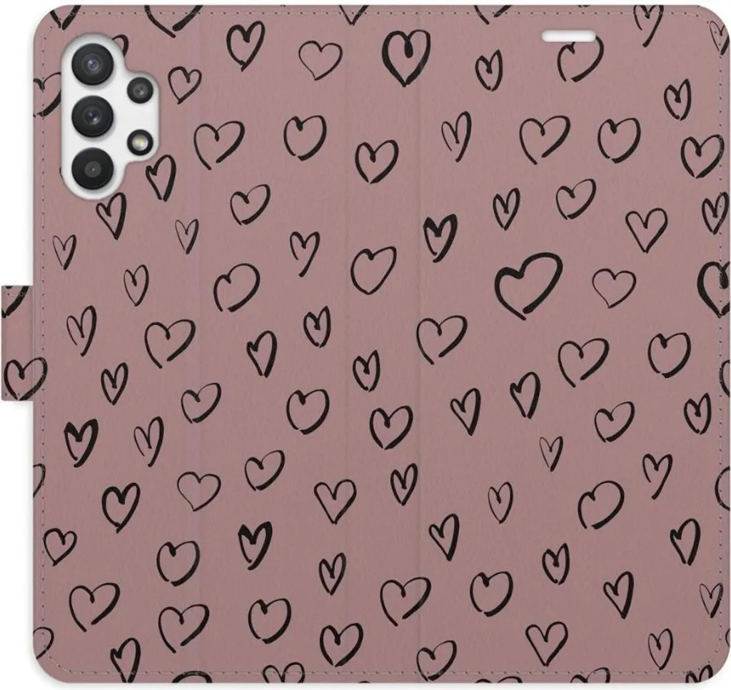 Étui à Rabat Samsung Galaxy A32 5G iSaprio Flip Heart Dark Anti-choc