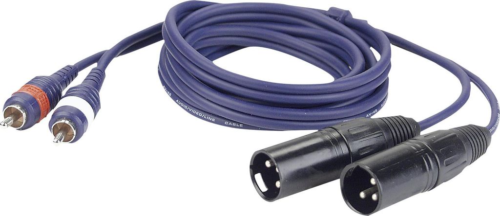 DAP FL26 - 2 RCA male L/R to 2 XLR/M 3P 1,5 m