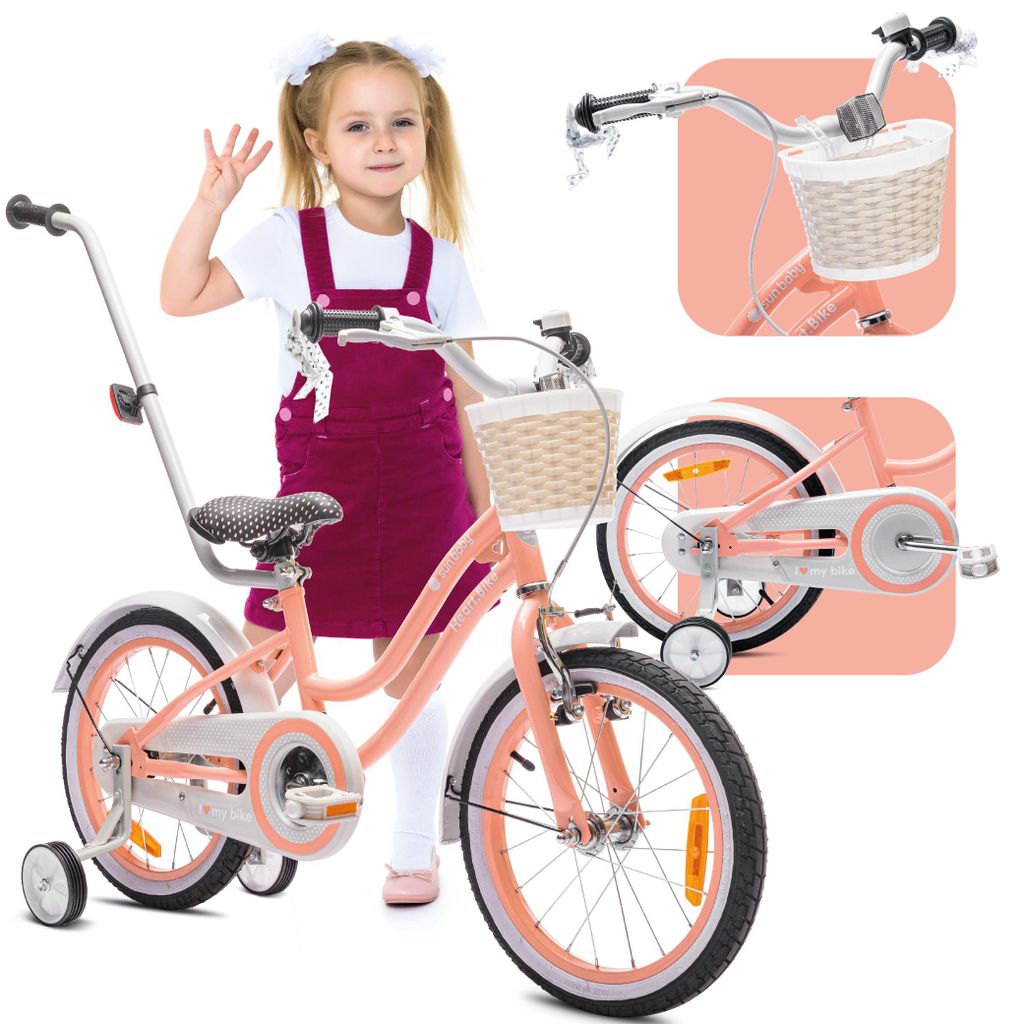 SUN BABY Heart Bike: bicicletta per bambine da 16 pollici, Immagine del prodotto 