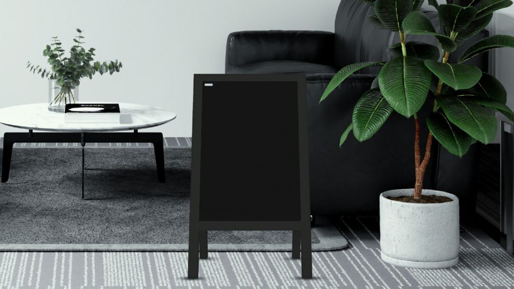 Reklamní áčko s křídovou tabulí 100x60 cm- černé Obrázek produktu 2