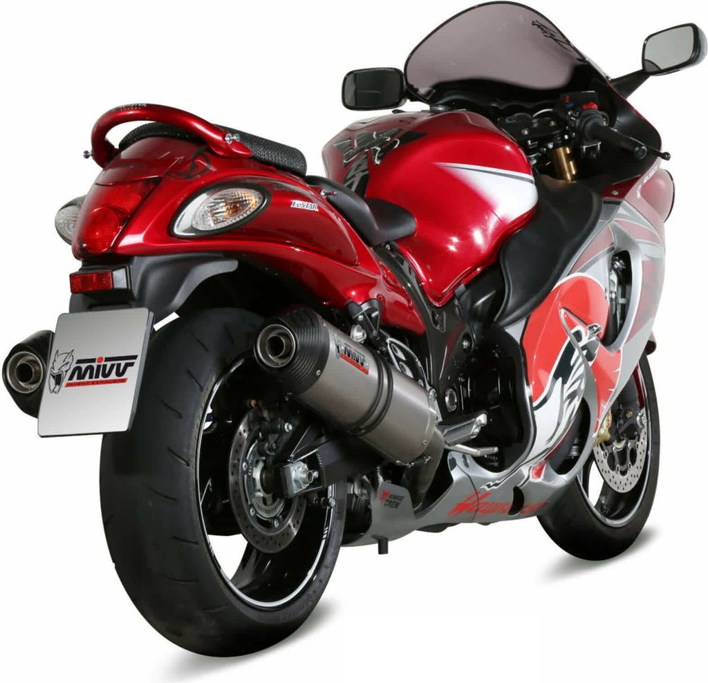MIVV Oval Slip-on Doppel-Auspuff genehmigt Titan für SUZUKI GSX-R 1300 Hayabusa