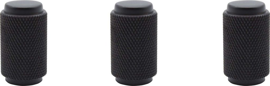 Natural Goods Berlin Möbelgriff ZYLINDER, Möbelknopf, Schrankgriff, Knauf für Schublade und Tür, Schwarz, 3 Stück