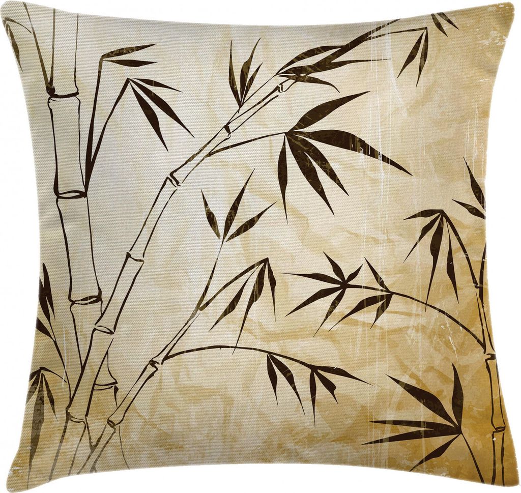 ABAKUHAUS asiatisch Kissenbezug, Gradienten Bambus Blätter, Waschbar mit Reißverschluss Kissenhülle mit Farbfesten Klaren Farben Beidseitiger Dr...