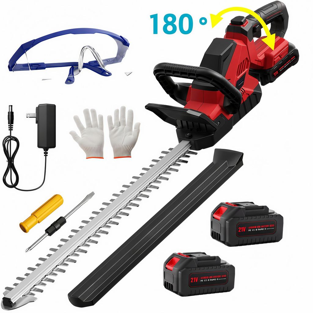 Akku Heckenschere, 21" Klingen Heckenschere mit 2 × 4000mAh Produktbild 