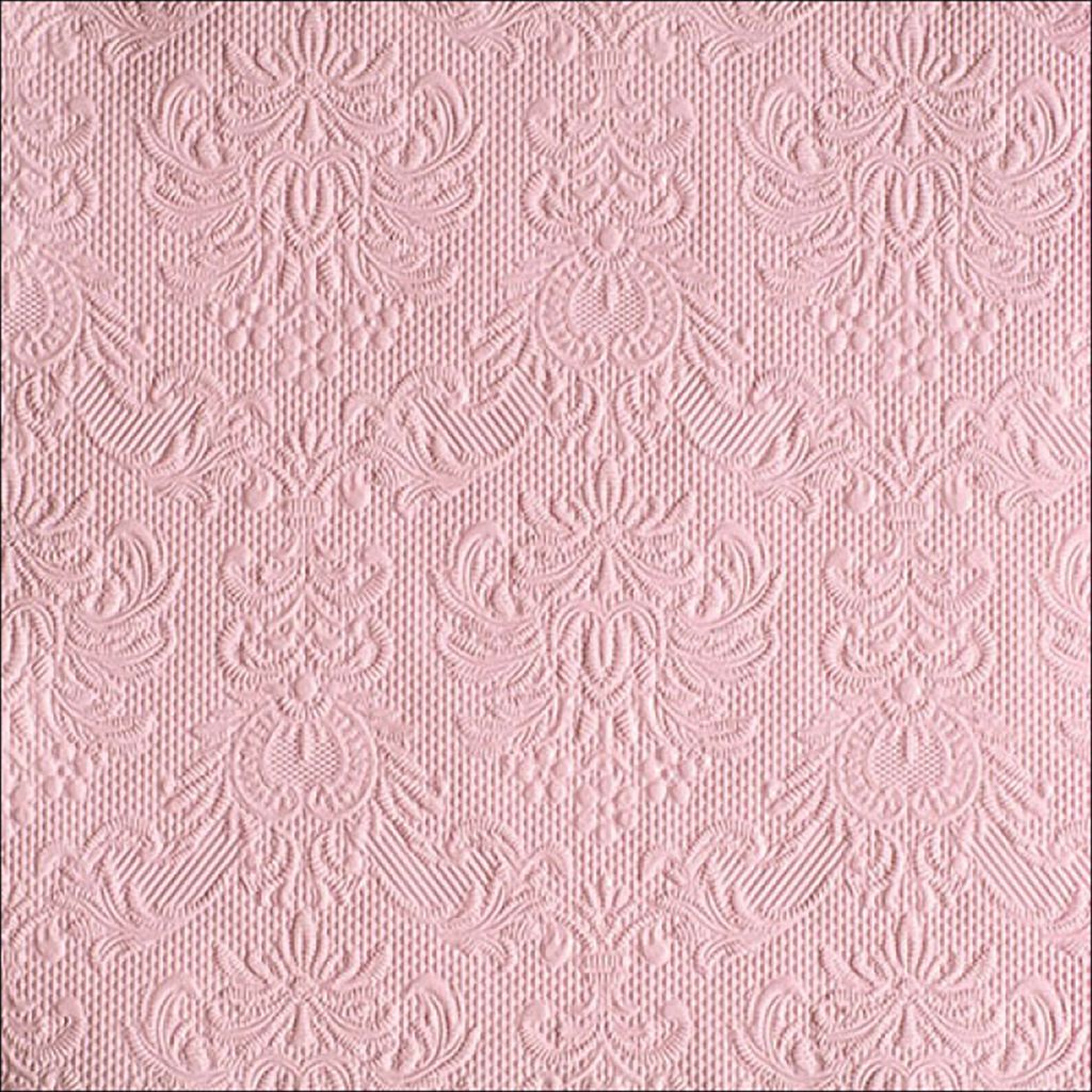 Servietten Papier 33x33cm Elegance geprägt 15 Stück Rosa Produktbild 