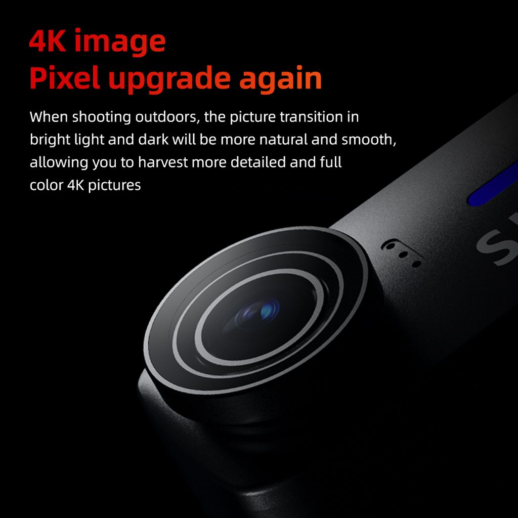 SJCAM C110+ 4K 30FPS Actionkamera WiFi Sportkamera 170¡ã Weitwinkelobjektiv mit Verzerrungskorrektur 6-Achsen-Gyrostabilisierung IP65 wasserdicht...