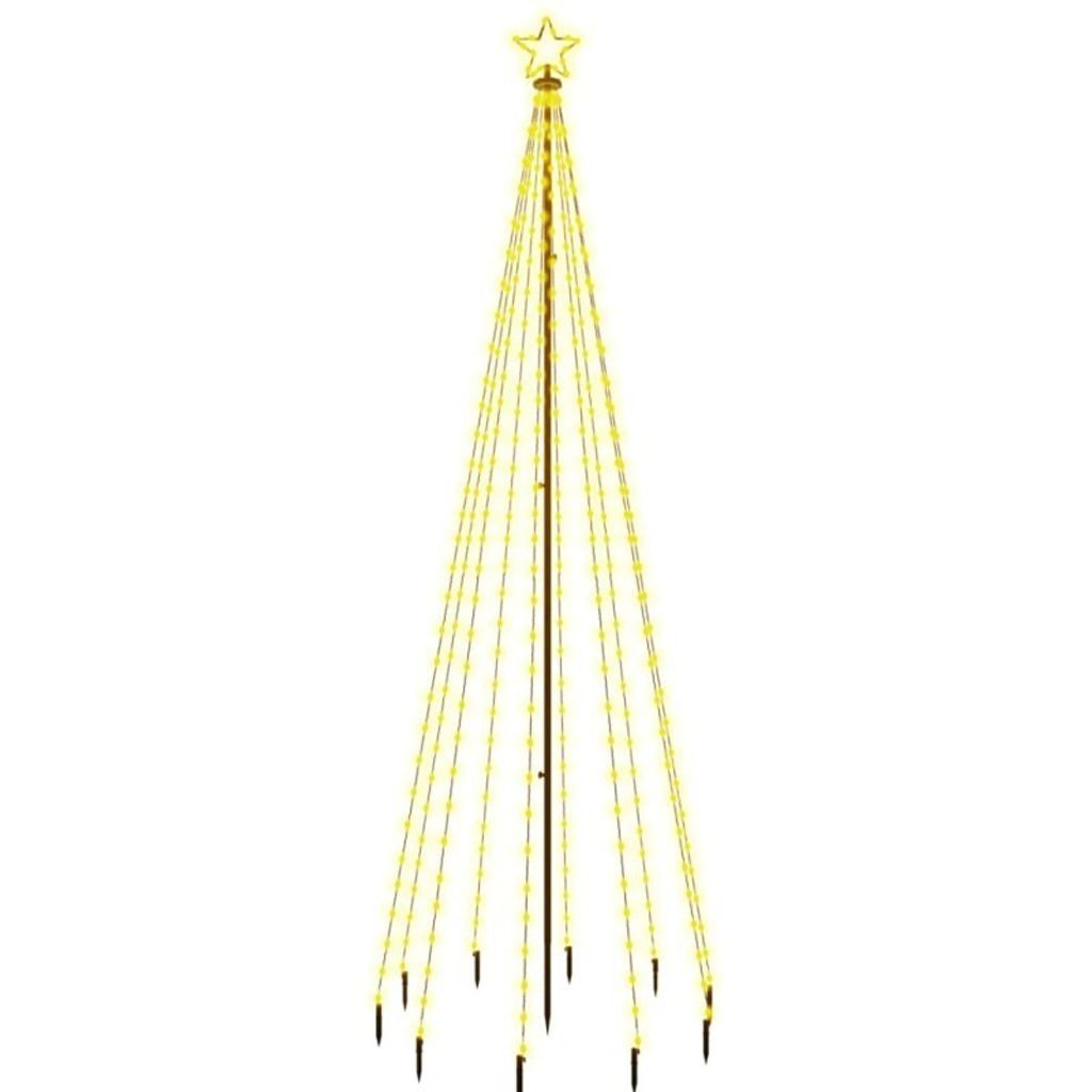 vidaXL Choinka LED z kołkami Ciepła biel 310 LED 300 cm Zdjęcie produktu 