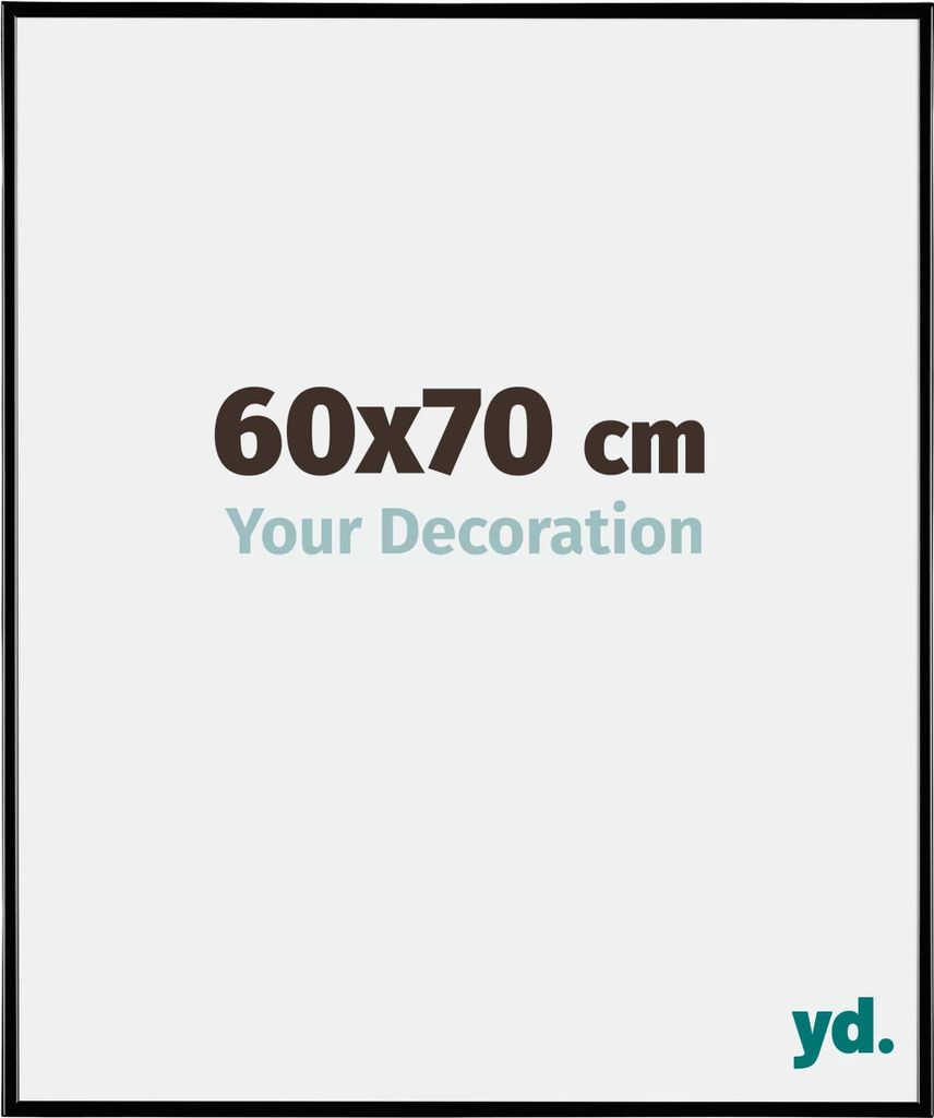 A blank frame with text indicating size and a placeholder for decoration.