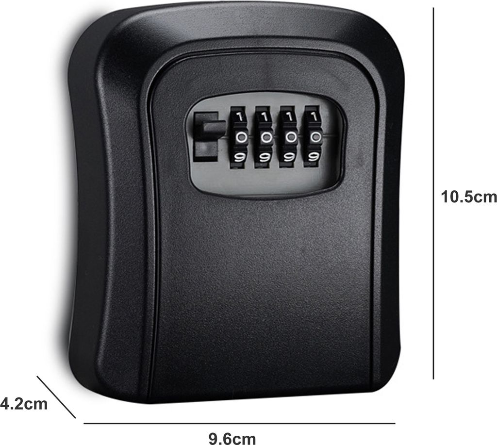 1 Setzen Sie Schlüsselsperrkasten Großkapazität Hochstärke Gute Sicherheit Nicht breakable 4-stellige Kombination Passwort Lock Safe Home Suppl...
