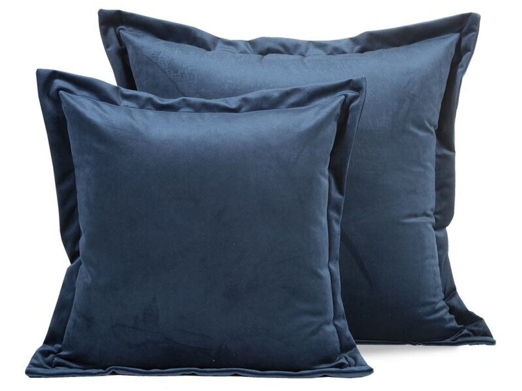 Dekorativer Kissenbezug Sofakissen RIA dunkelblau marine45x45 x2 dunkelblau