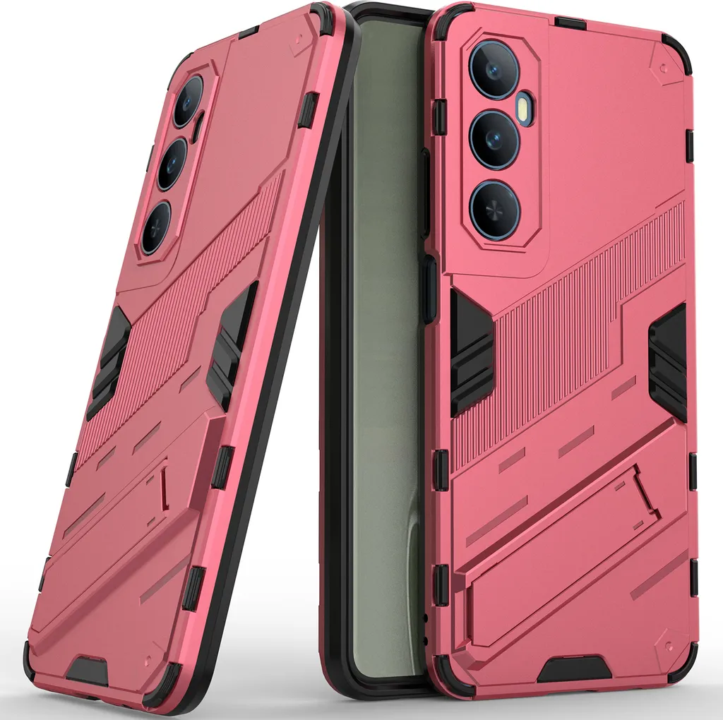 Cover Realme C65 4G Rosa - Case Ibrida Armor con Cavalletto Integrato