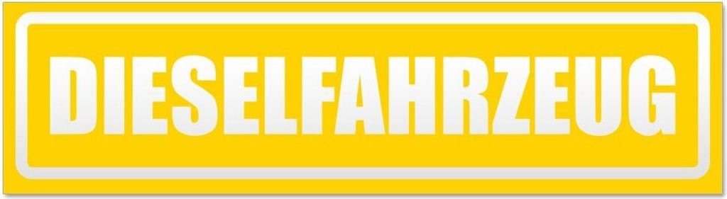 Kiwistar - Autoaufkleber - Gelb - 60 x 16 cm - Dieselfahrzeug invertiert - Hinweis Aufkleber Sticker für Auto, Kfz, Fahrrad, PKW, LKW